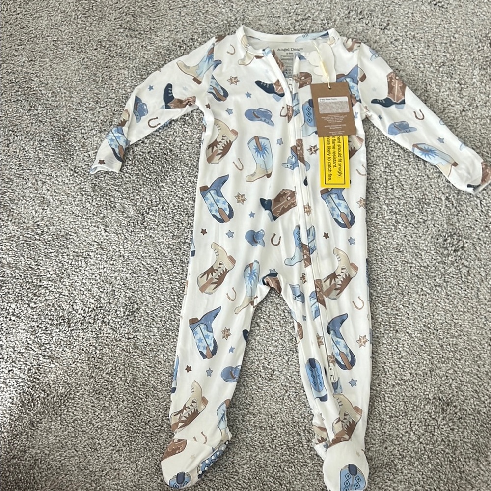 Cowboy Angel Dear baby bamboo Onesie 6-9 months